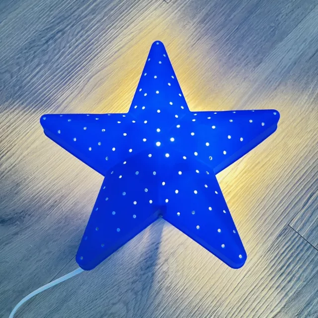 "Lámpara de pared/luz de cabecera azul en forma de estrella IKEA SMILA 10"