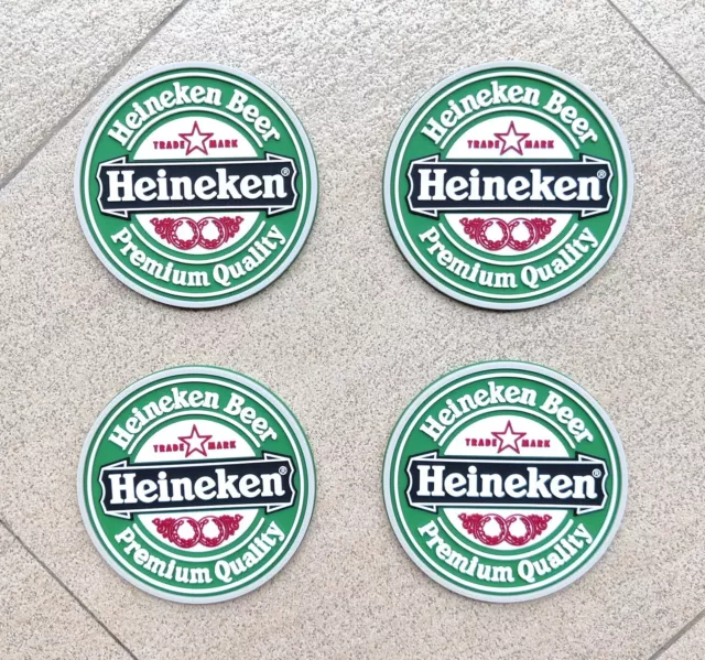 Free Ship 4pcs Heineken Rubber drip mat bar runner bar mats beer coasters pads