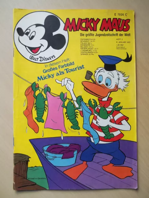 Micky Maus mit Poster - Heft 2 - 1972