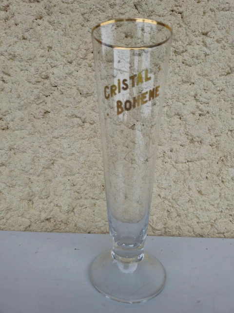 Verre à Bière émaillé Roemer Pils Moritz – Flûte Vintage Meisenthal, Couleur Transparente