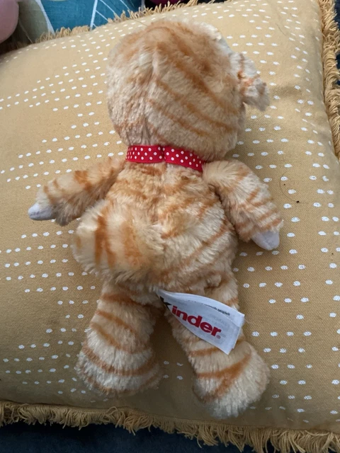 KINDER FERRERO GINGER Tabby Cat Kitten Plush Toy With Spotted Red ...
