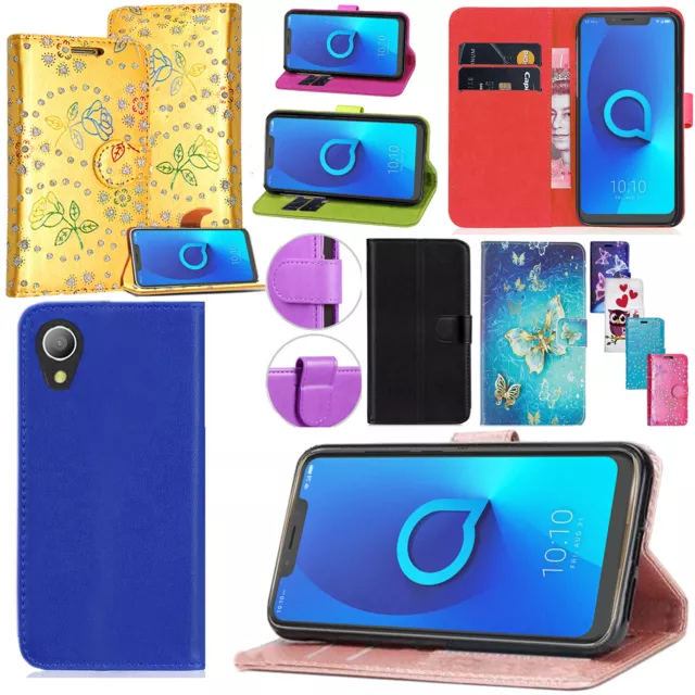 For Alcatel 1 Shockproof Protective Leather Wallet Flip Stand Case Cover 1 2021