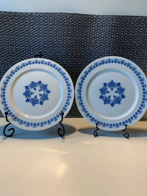 2 Kuchen/Frühstücksteller Melitta Friesland Porzellan Teller blau weiß