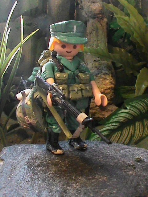 Playmobil Custom WW2 MG 42 AMETRALLADORA ALEMANIA GERMAN MACHINEGUN SOLDADO arma