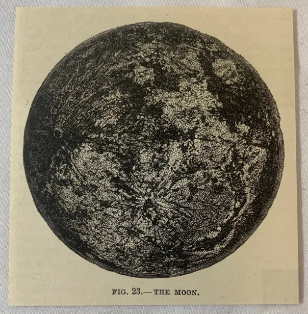 1887 Magazin Gravur ~ Die Mond