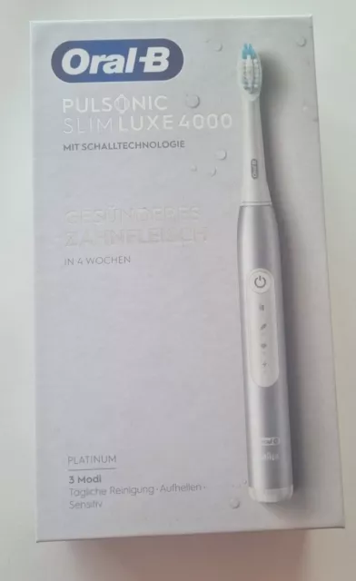 Oral-B Pulsonic Slim Luxe 4000 Schallzahnbürste - Platinum neu ovp