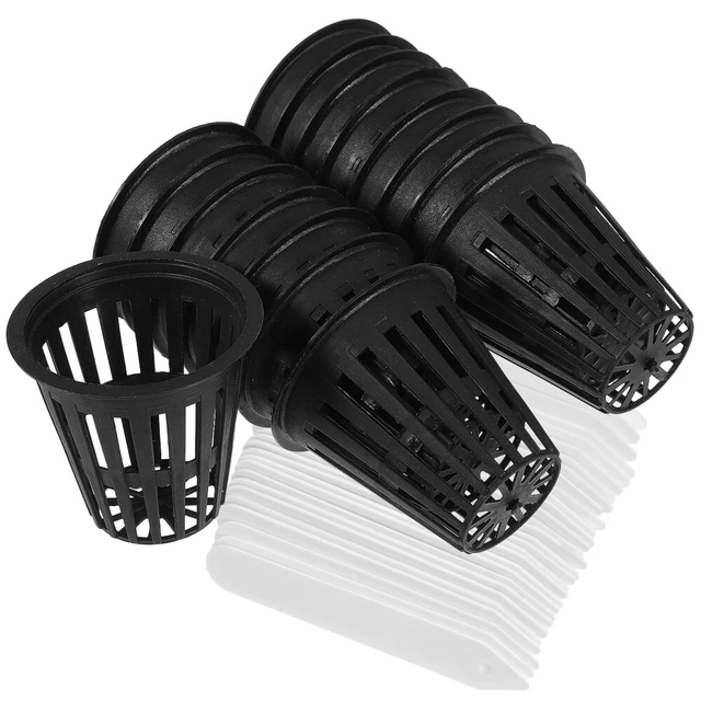 1 set di vasi di plastica in plastica idroponica a cestini a secchi per labbra