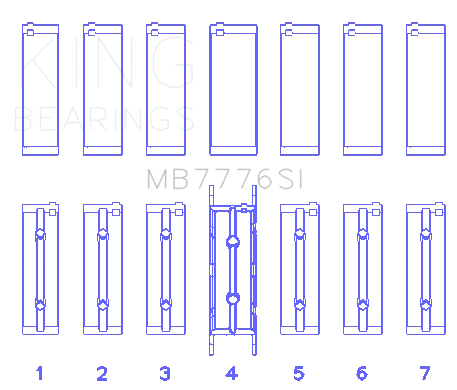 King for BMW N55B30A/N53B30A/N52B30A (Size 0.25 Oversized) Main Bearing Set