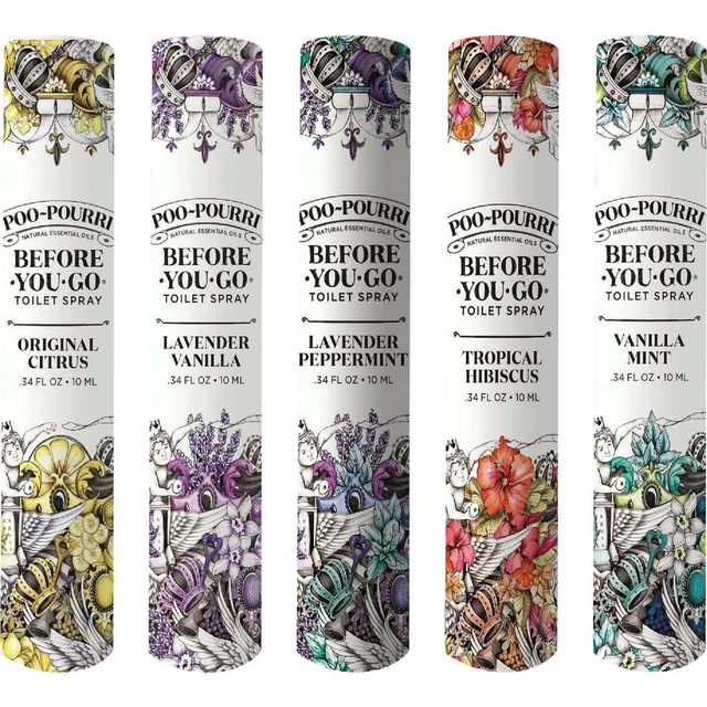 Poo Pourri Before-You-Go 10 Mil. Deodorizer Set (5-Piece) SET-10MLPACK