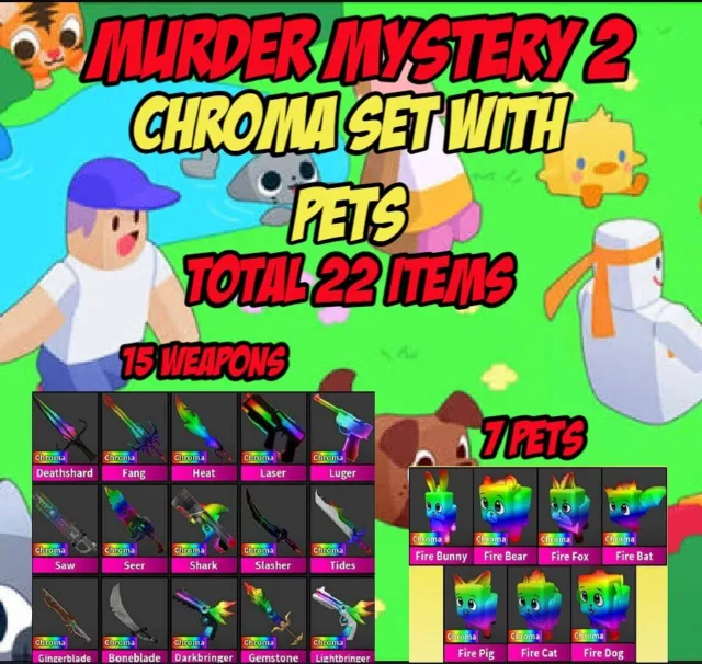 ROBLOX MURDER MYSTERY 2 (MM2) Chromas single items *Cheap & Safe* $6.80 -  PicClick AU