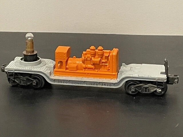 VTG Lionel Lines 3520 Operating Searchlight Car UNTESTED O Gauge Railroad