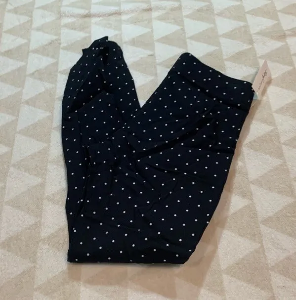 Maison Jules black polka dot stretch pants Women’s Small