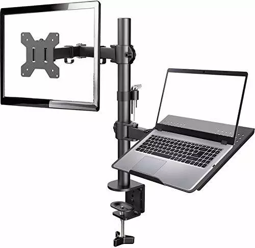 Bras-support pour écrans d’ordinateur de bureau - bras pour écran double  avec mouvement à ressort - compatible avec écrans VESA de 17 à 32 pouces