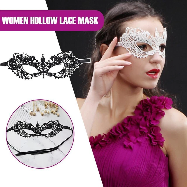 NUOVA Maschera Viso Donna Pizzo Cavo Maschera Viso Sexy Cosplay T Halloween I9C2