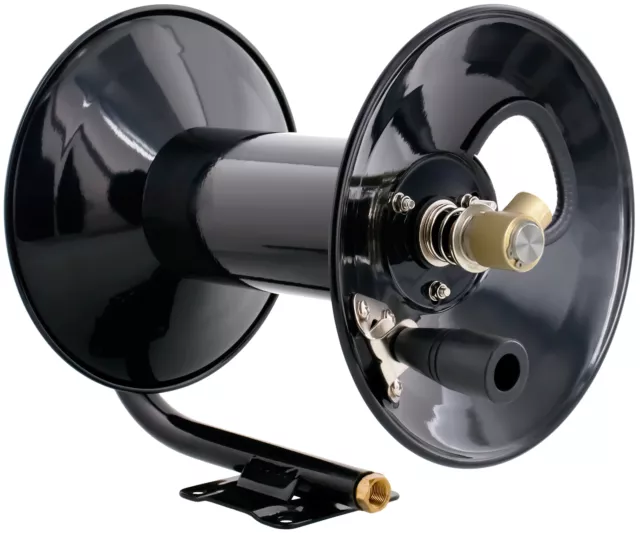 Steel Dragon Tools 4000 PSI 100' Black Powder Coated Pressure Washer Hose Reel