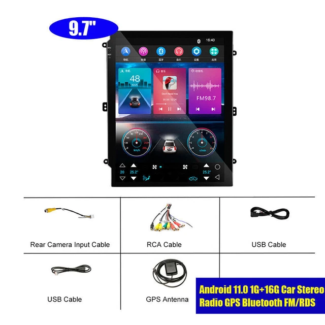 9.7"Android 11 Built-in Carplay Car Stereo Radio GPS Hi-Fi function Wifi 1G+16G