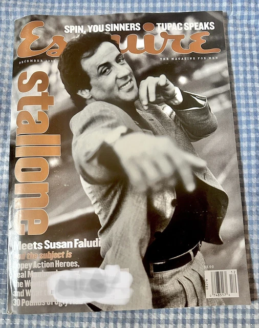Vintage Dec 1996 Esquire Magazine Sylvester Stallone Susan Faludi Tupac Shakur Vintage Dec 1996 Esquire Magazine Sylvester Stallone Susan Faludi Tupac Shakur