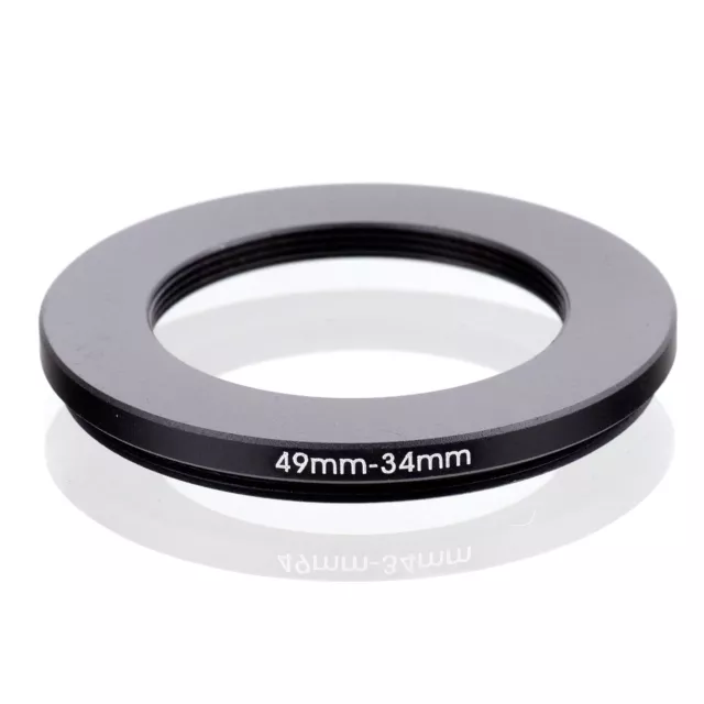 RISE(UK) 49mm-34mm 49-34 mm 49 to 34 Step down Ring Filter Adapter black