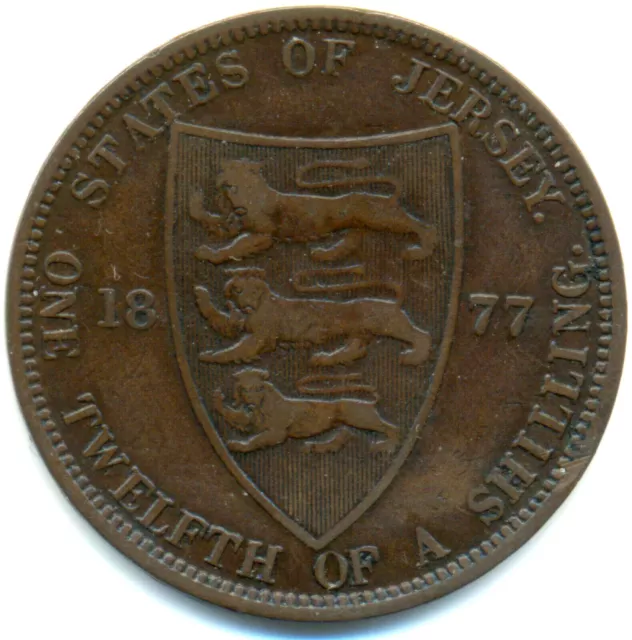 GB-Jersey, Victoria, 1/12 Shilling 1877 H