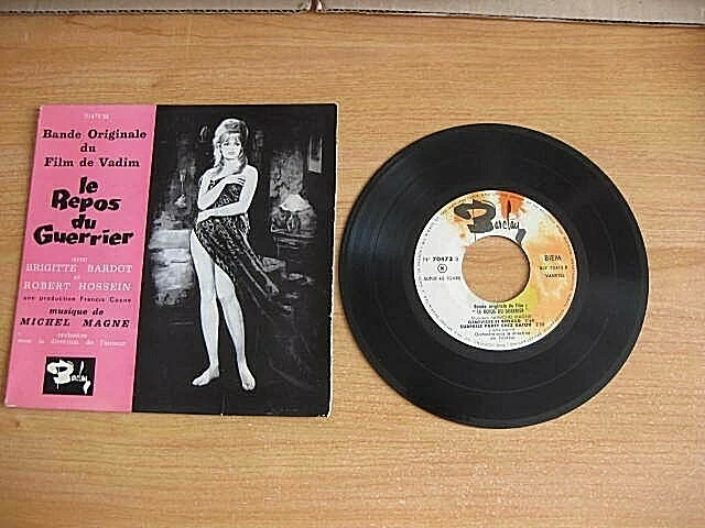 45t BRIGITTE BARDOT LE REPOS DU GUERRIER ORIGINAL BIEM AVEC LANGUETTE