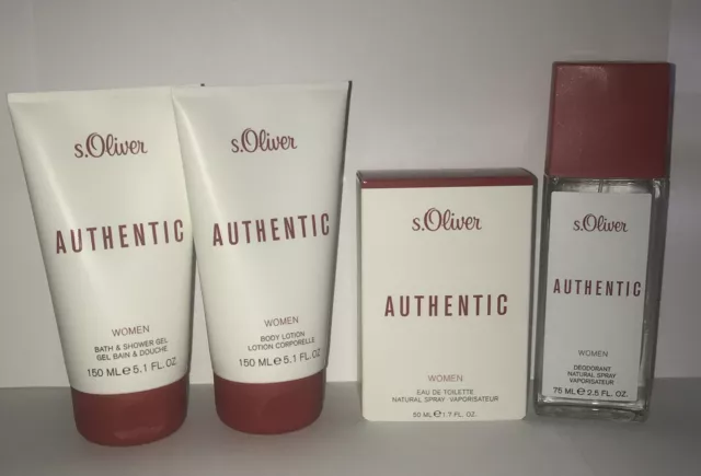 S. Oliver Authentic Women EdT 50ml, Bath&Shower Gel 150ml, Body Lotion 150ml,Deo