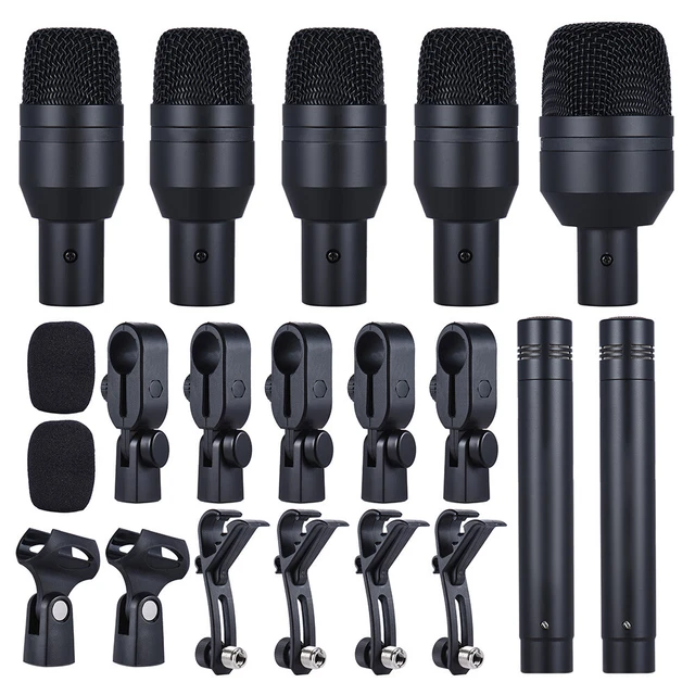 DMS-D7 7pcs Musical Instruments Drum Set Microphone Mic Kit  g O2C1