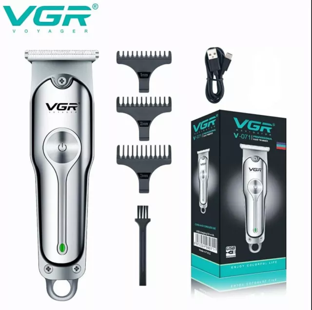 VGR Professional Hair Clipper Electric Trimmer Cutting Cordless Beard Shaver 071