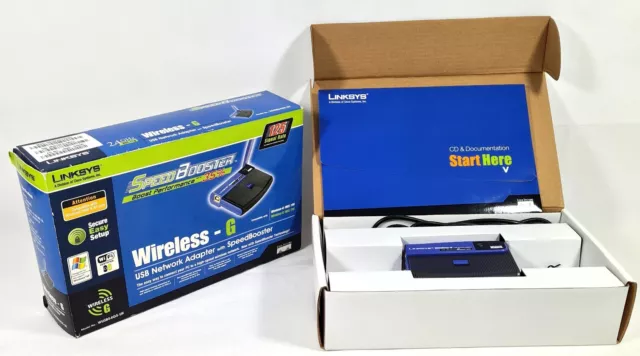 Linksys Wireless-G WUSB54GS-UK USB Netzwerkadapter Geschwindigkeitsverstärker im Karton