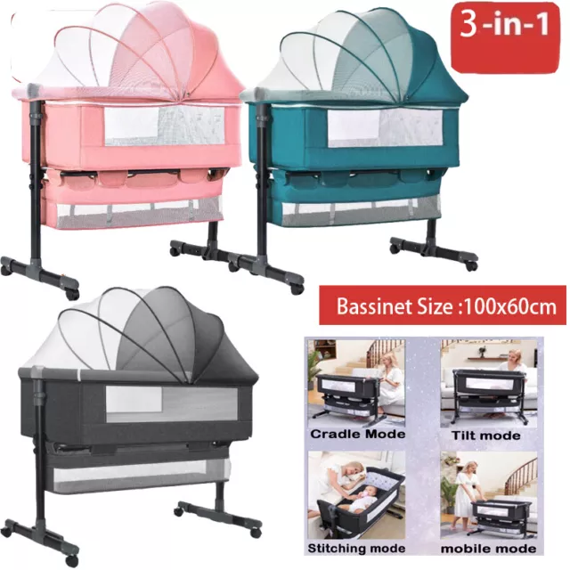 Baby Bassinet Cot Crib Bedside Co Sleeper Infant Newborn Bed Portable Cradle