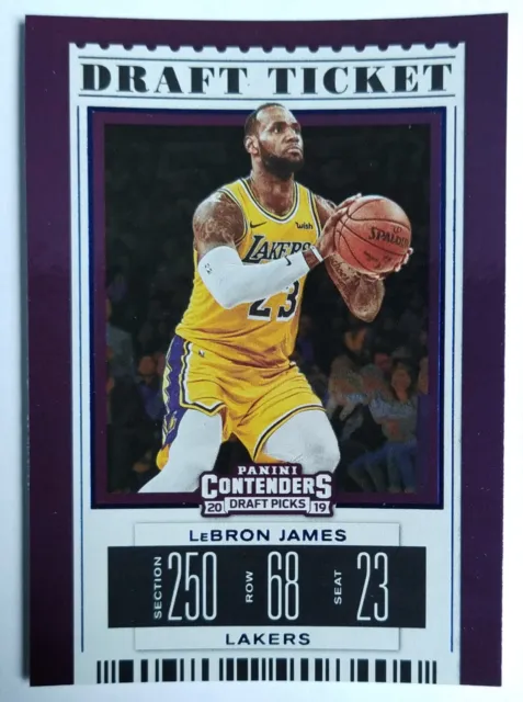 Lebron James 38 Panini Contenders Draft Picks Draft Ticket Foil 2019-20