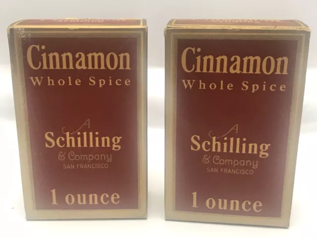 VTG Schilling Cinnamon Spice 1 oz Boxes Full & Very Clean San Francisco