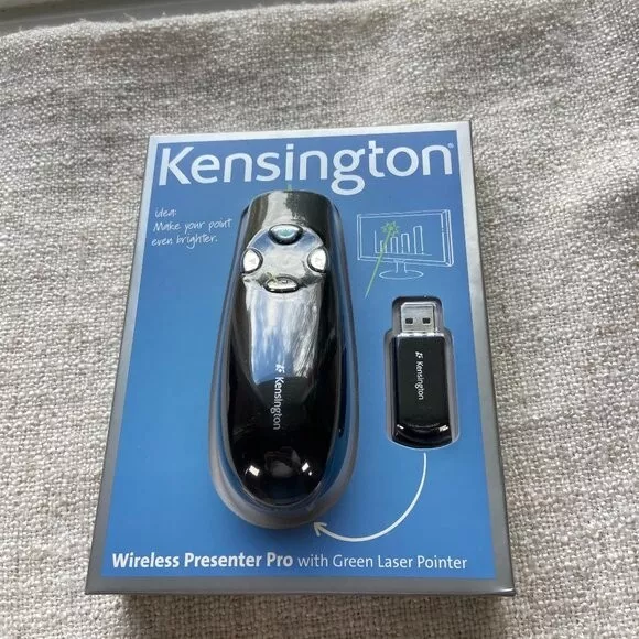 Kensington Wireless Presenter Pro with Green Laser Pointer NWT, unopened box