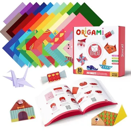 hapray Origami Kit for Kids Ages 5-8 8-12 with Guiding Book 98 Sheets Paper  w