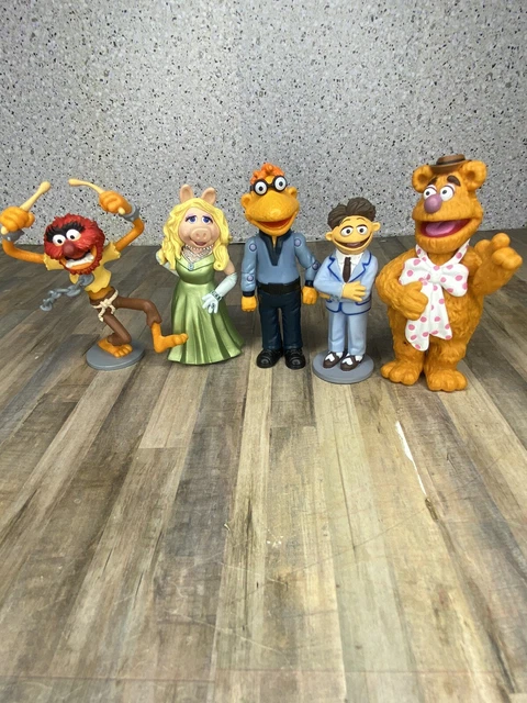 Muppets Kermit Ms Piggy Playset 5 Figure Cake Topper Toy Doll Set very cute