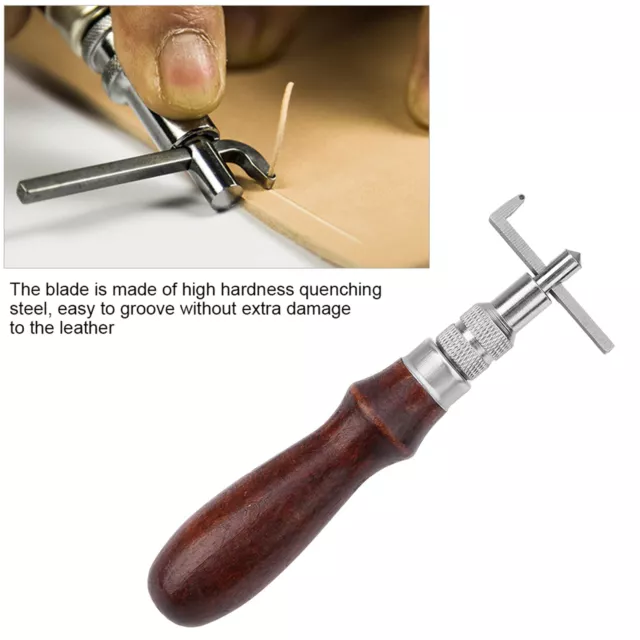 Adjustable Leather Edge Stitching Groover Notcher DIY Leather Craft Groove REL 3