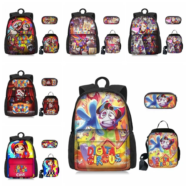 3-Piece Denim Pet School Backpack Set – Includes Lunch Bag & Pencil Case For Boys & Girls