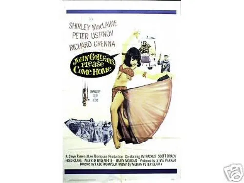 John Goldfarb Please Come Home Original 27X41 Movie Poster 1964 Shirley Maclaine
