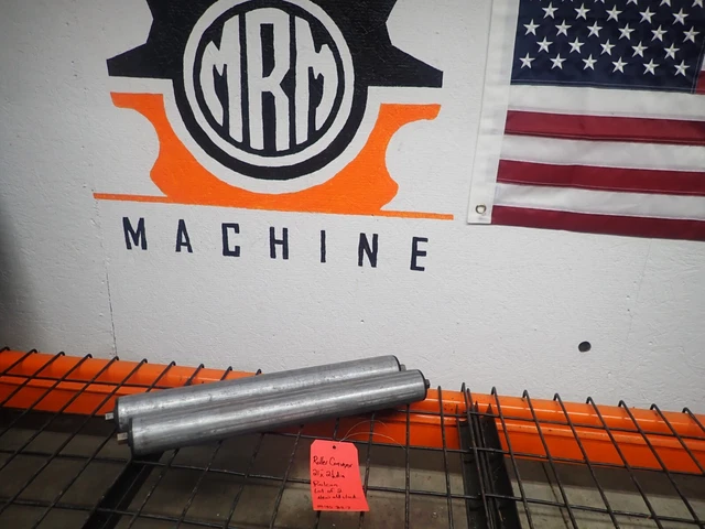 ROLCON 21" Long 2-1/2" Diameter Conveyor Rollers New Old Stock (Lot of 2)