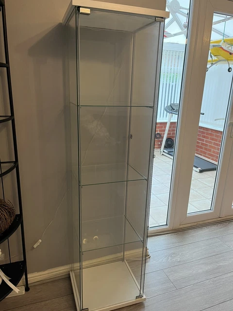 IKEA DETOLF GLASS display cabinet white £50.00 - PicClick UK