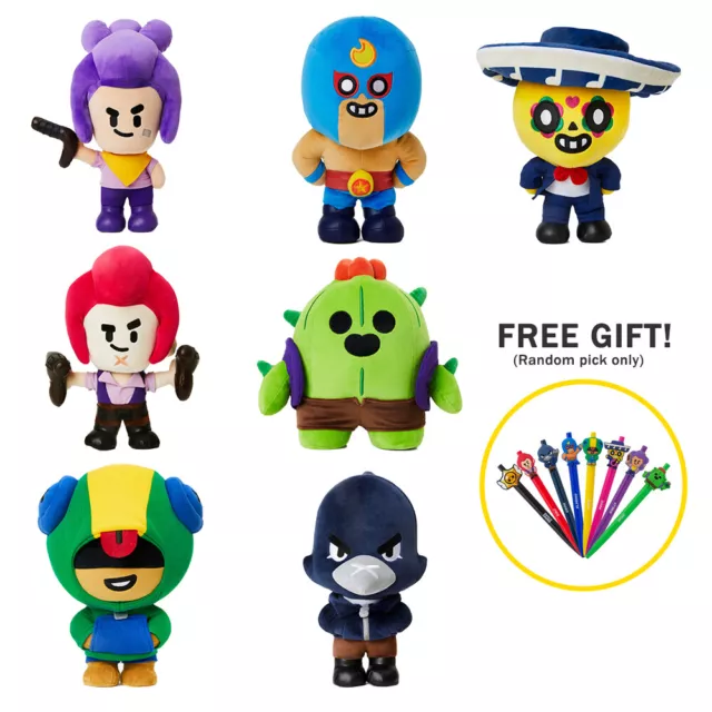 [Brawl Stars x Line Friends] Official EL PRIMO Standing Plush Toy Doll 25cm  Gift