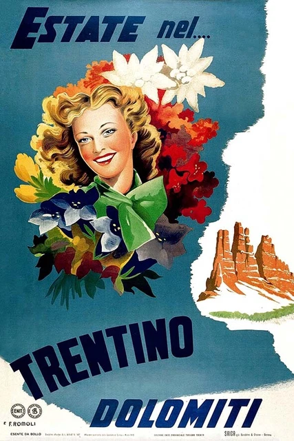Nacnic Stampa artistica vintage. Vecchi manifesti pubblicitari turismo Cortina d' Ampezzo, sport invernali, sci. Immagini d'epoca Italia.. 250 Gram