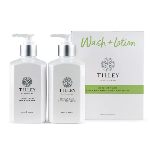 Tilley Hand & Body Lotion + Hand & Body Wash - Gift Pack - Coconut & Lime FG0649