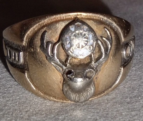 🔥Very Rare: Vintage/Antique BPOE  Ring Elks Lodge Club 8.34 gr 10K, Sz 12