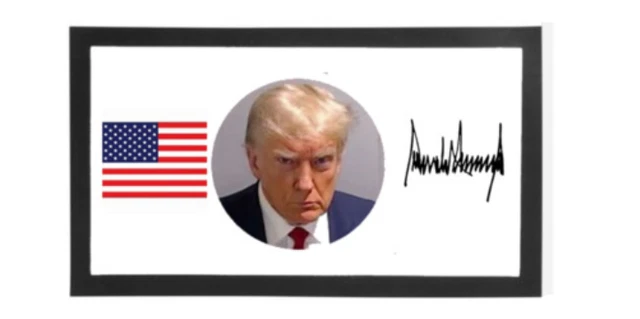 Donald Trump Mug Shot Bar Runner Signed