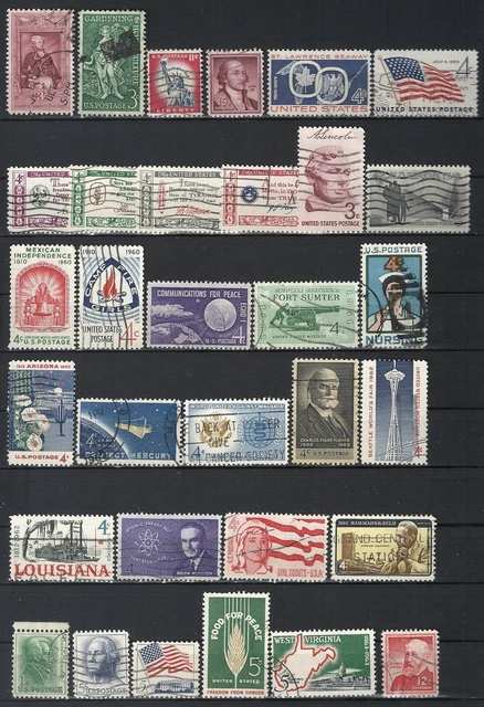 ETATS-UNIS - Années 1957 à 1966 oblitérés (2 pages)