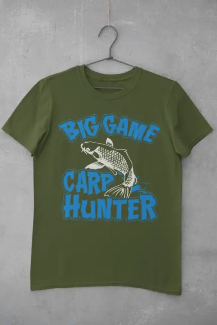 Carp Fishing T Shirt Big Game Carp Hunter Funny Gift For Fisherman Angler Dad