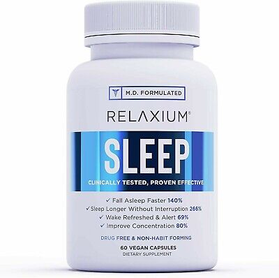 Suplemento formador de no hábito de ayuda natural para dormir Relaxium probado para dormir más tiempo