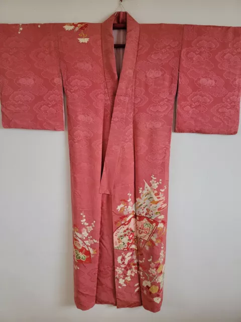 Antique Japanese Silk KIMONO Robe ,Gown, Dressing,Lingerie, Nightwear, ミ