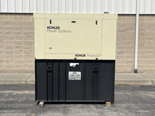 2016 30 Kw Diesel Generator Kohler 120/240 Volt Single Phase Only 15 Hours 30Kw