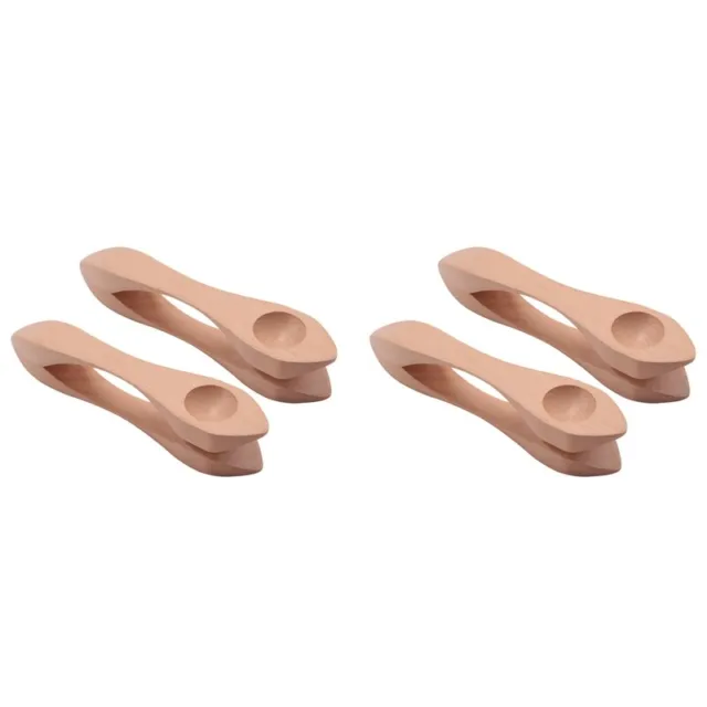 4Pcs Wooden Musical Spoons Folk Percussion Instrument Natural Wood Musical  M7P8